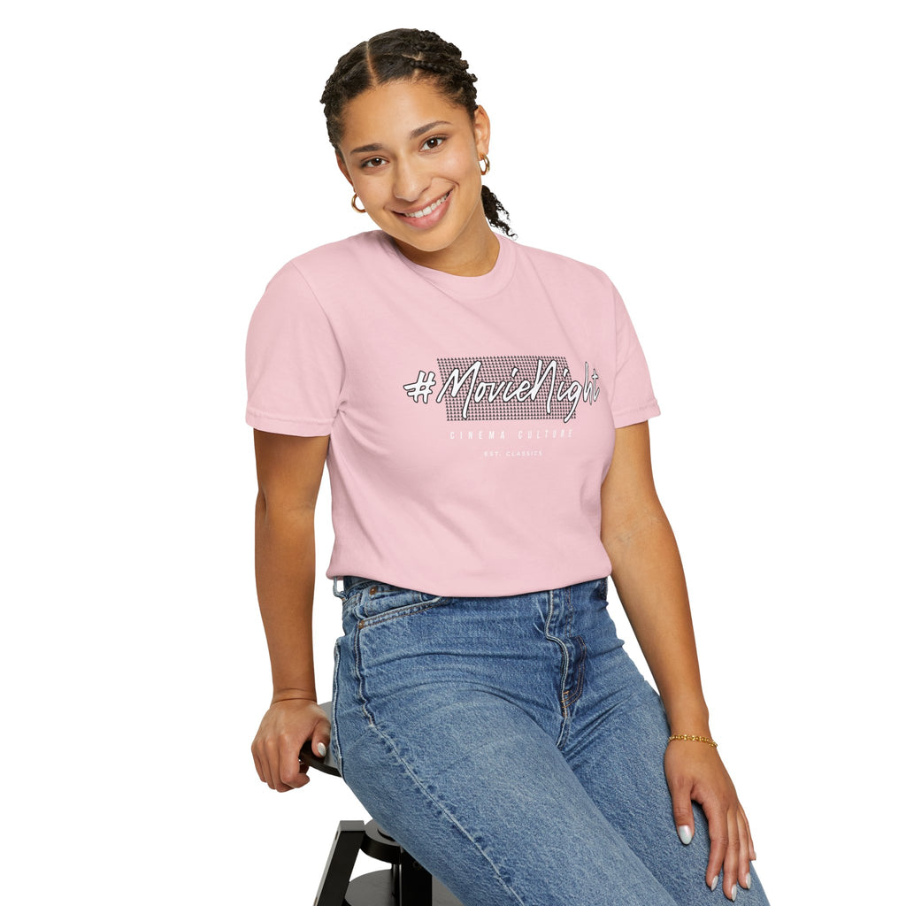 #MovieNight Unisex T-Shirt — Retro Script Movie Night Tee