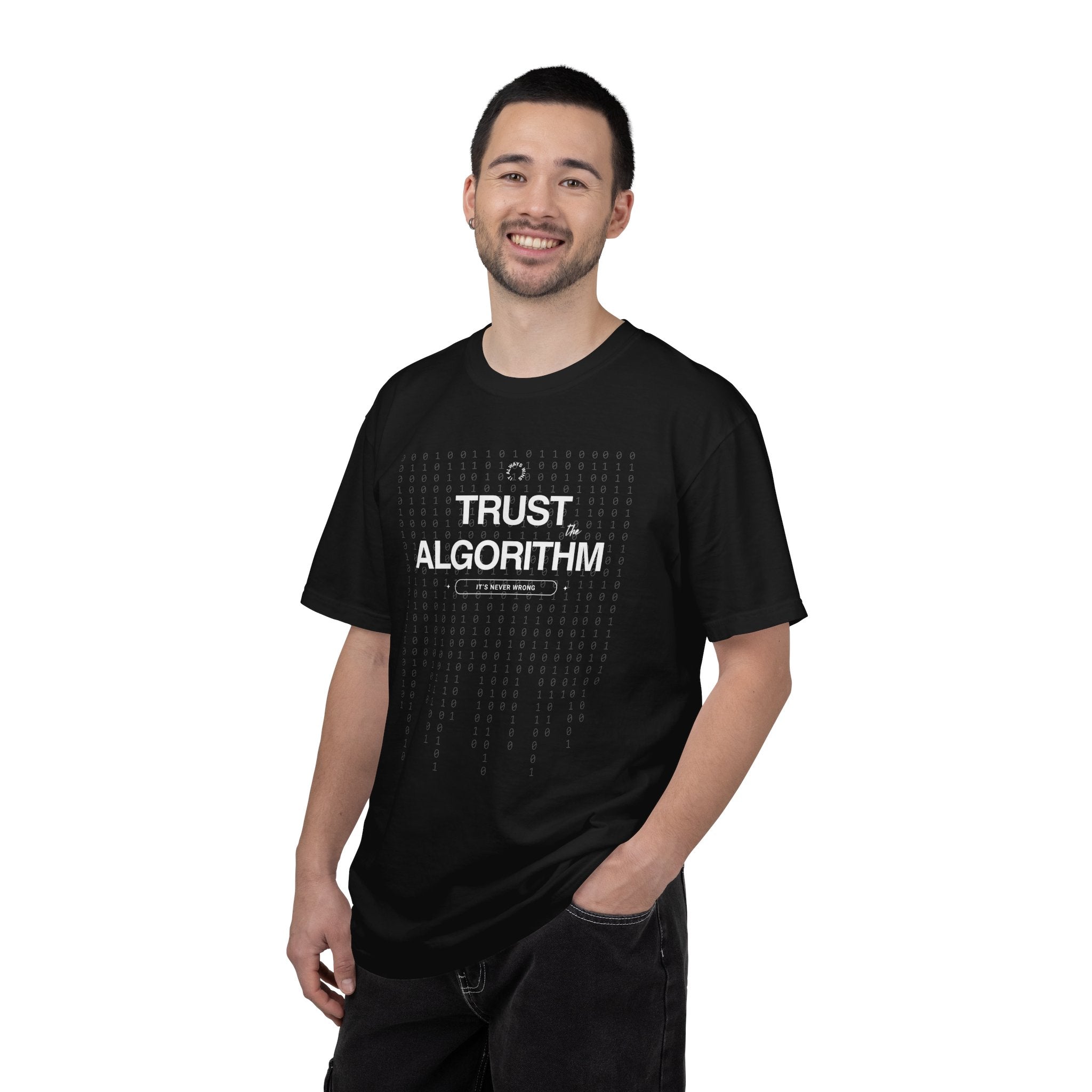 Trust the Algorithm Unisex T-Shirt — Techy Binary Graphic Tee