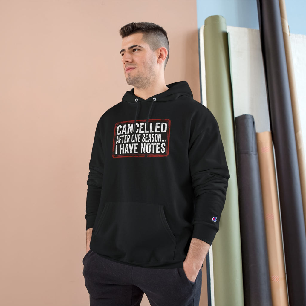 Unisex Hoodie — "Cancelled After One Season. I Have Notes." Vintage TV Critic Hoodie
