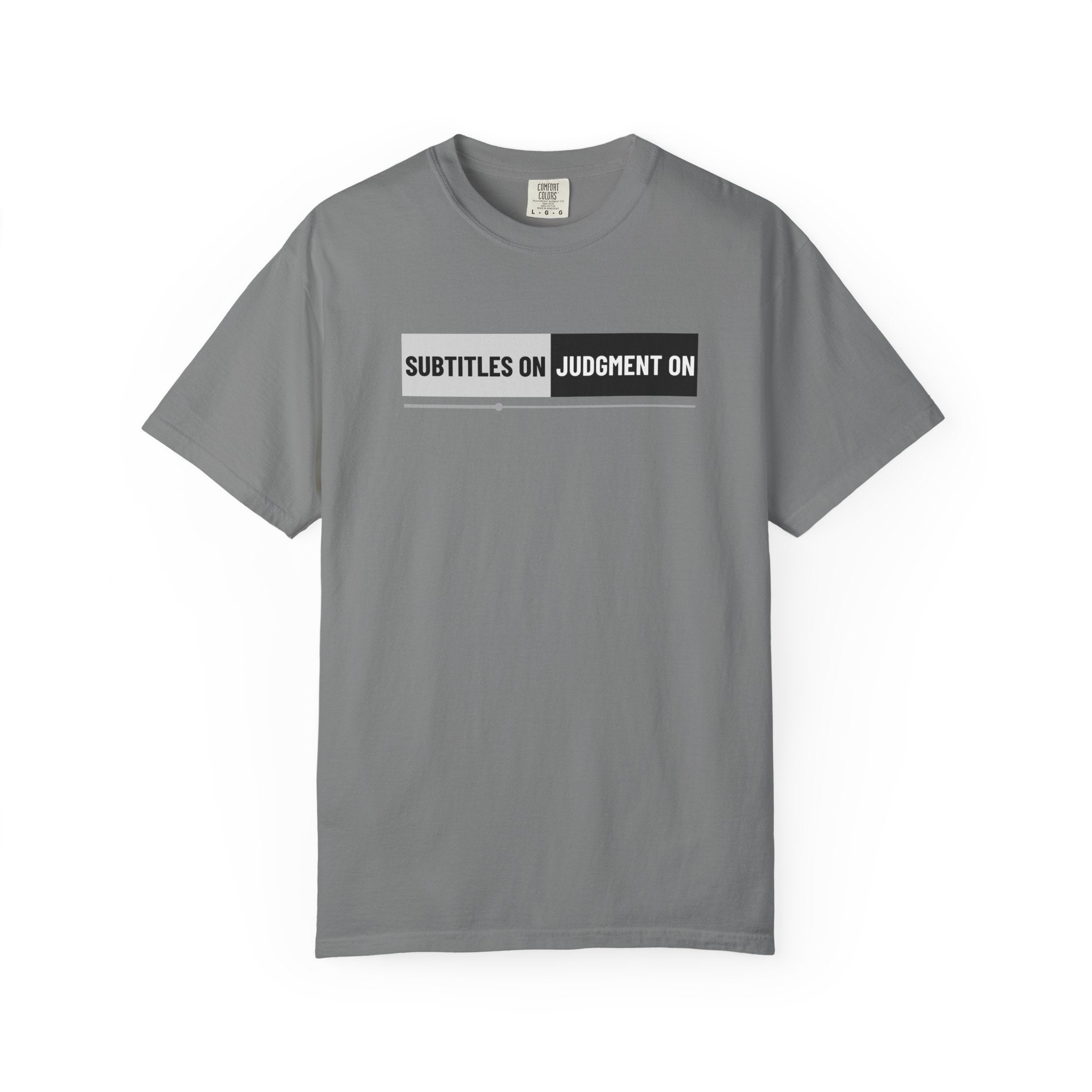 Subtitles On, Judgment Off Graphic Unisex T-Shirt