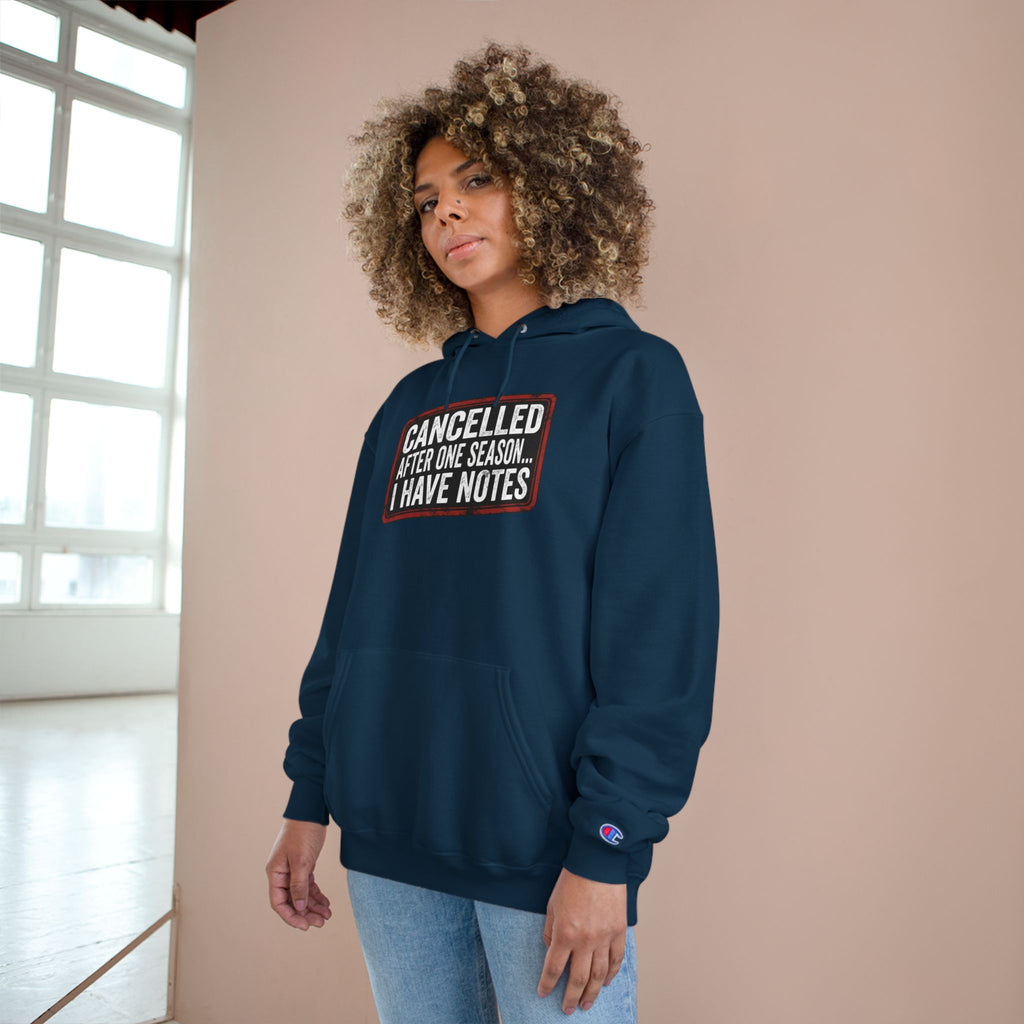 Unisex Hoodie — "Cancelled After One Season. I Have Notes." Vintage TV Critic Hoodie