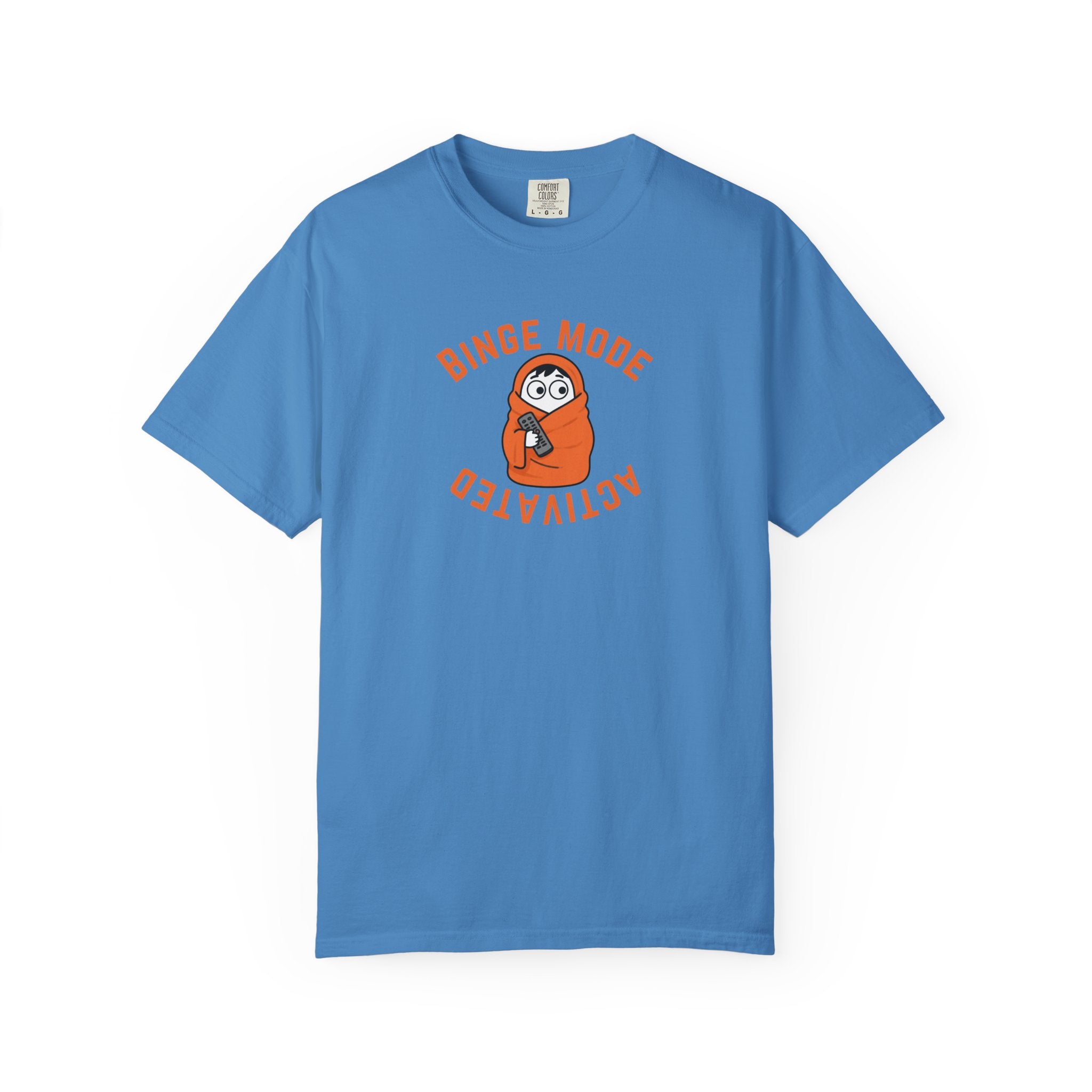 Binge Mode Activated Unisex T-Shirt — Cozy Blanket Sloth TV Watching Tee
