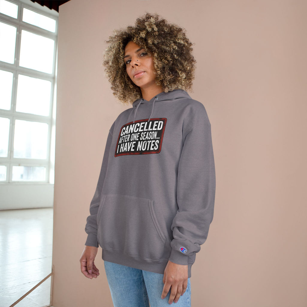 Unisex Hoodie — "Cancelled After One Season. I Have Notes." Vintage TV Critic Hoodie
