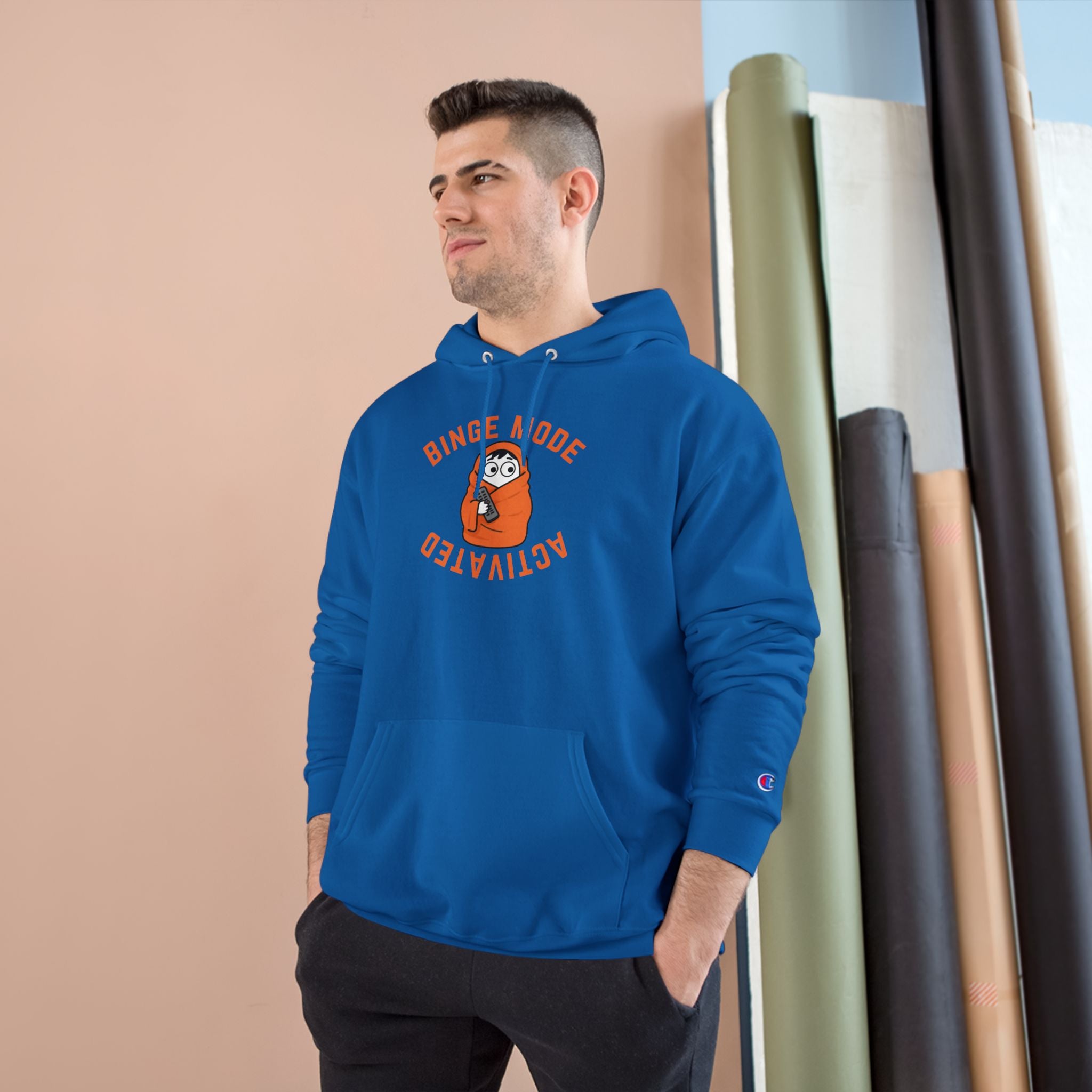 Binge Mode Activated Unisex Hoodie — Cozy Blanket Sloth TV Watching Hoodie
