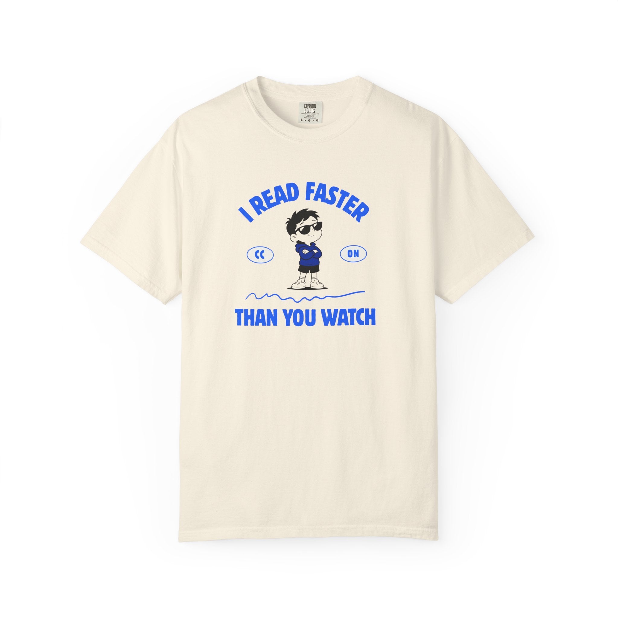 I Read Faster Than You Watch T-Shirt — Funny Reading Nerd Unisex Tee