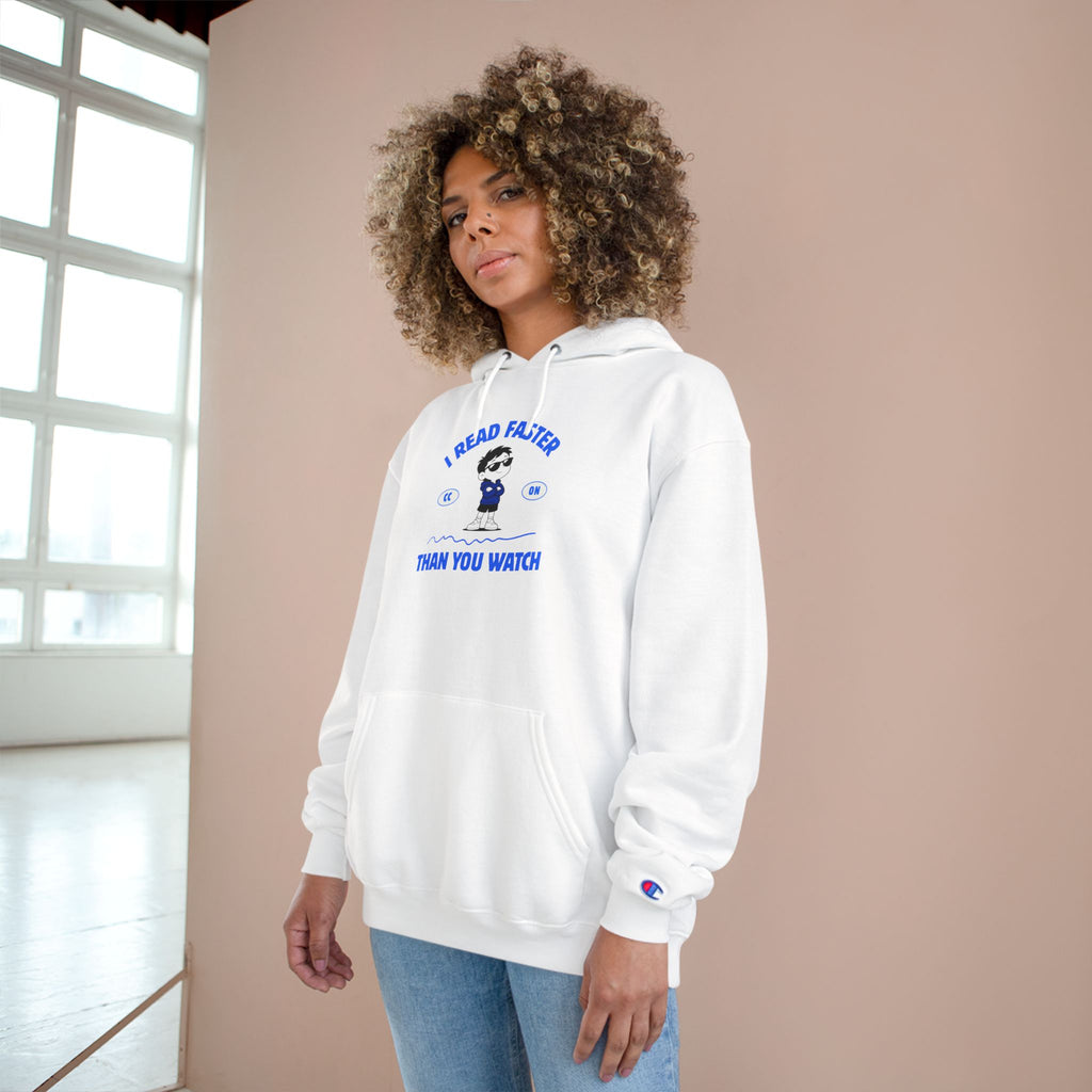 Reading Unisex Hoodie - "I Read Faster Than You Watch" Cozy Booklover Pullover