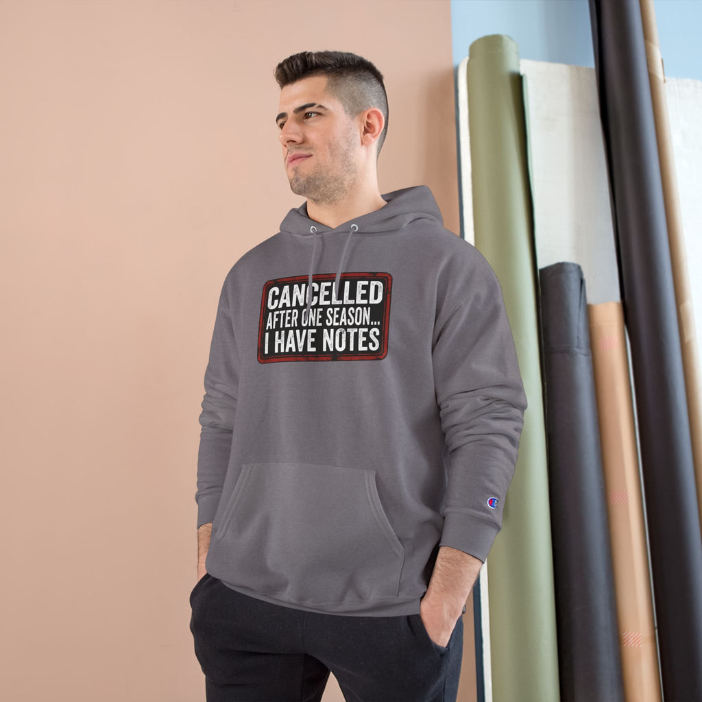 Unisex Hoodie — "Cancelled After One Season. I Have Notes." Vintage TV Critic Hoodie