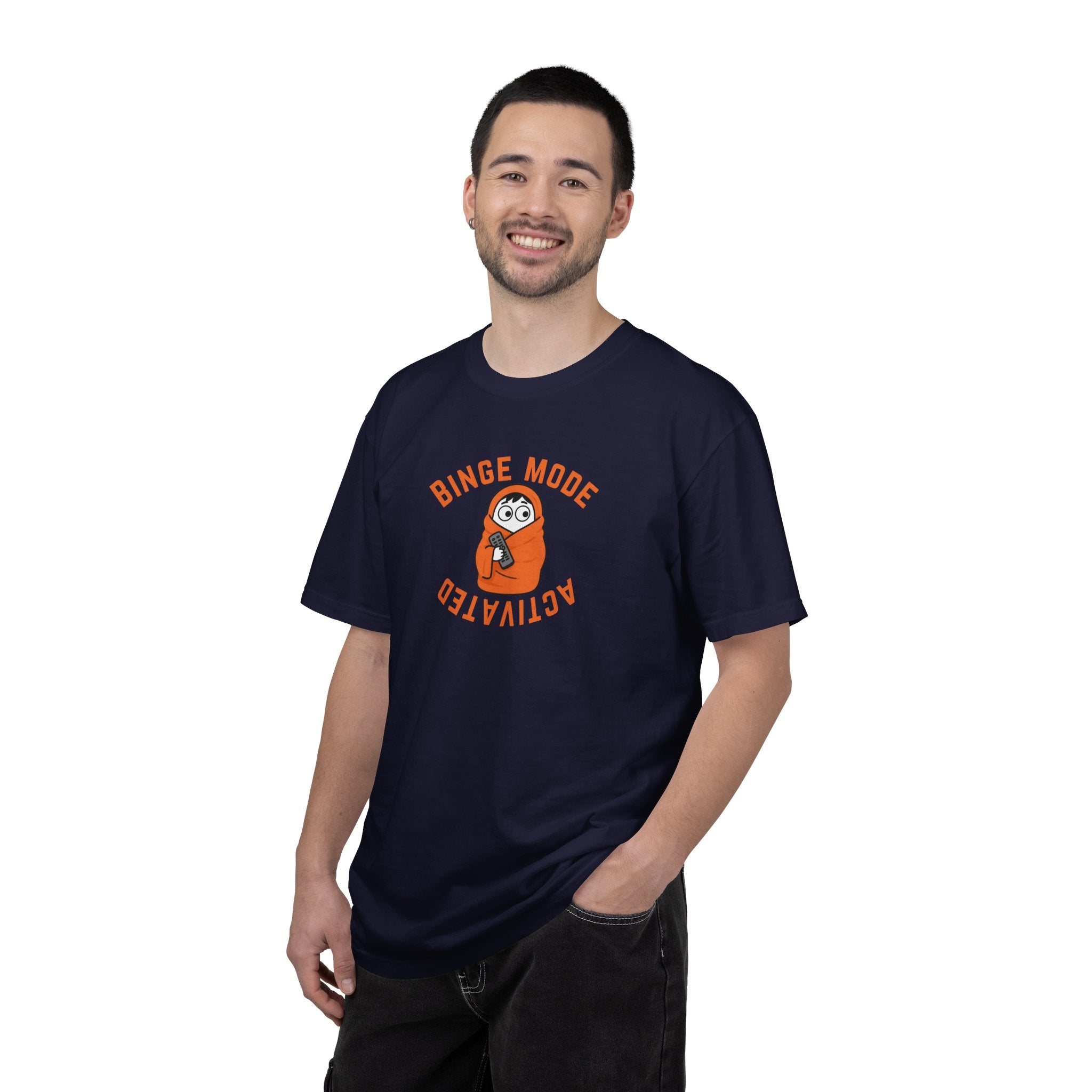 Binge Mode Activated Unisex T-Shirt — Cozy Blanket Sloth TV Watching Tee
