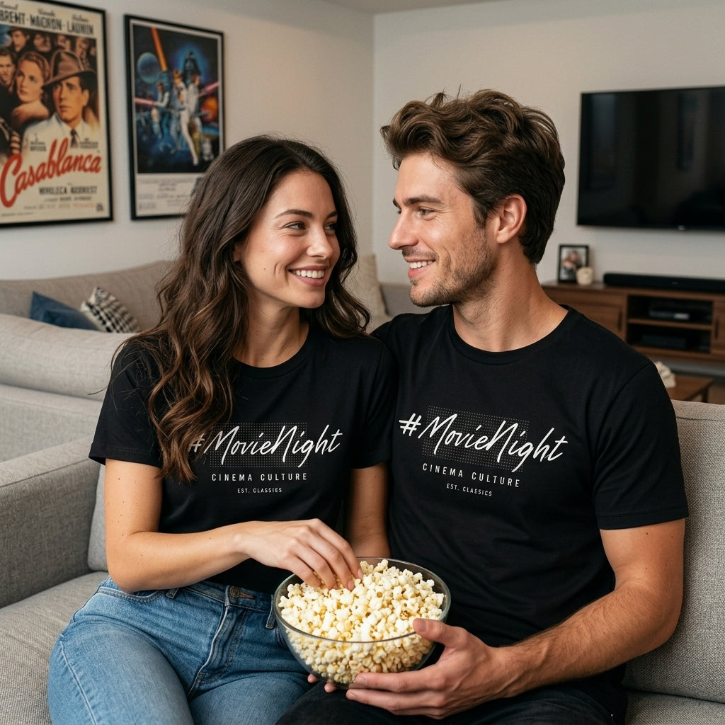 Premium - Couple's Matching Movie Night Tshirt