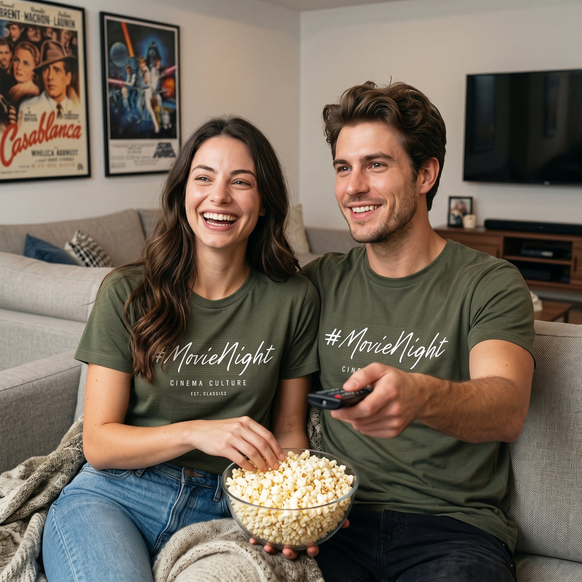 Premium - Couple's Matching Movie Night Tshirt